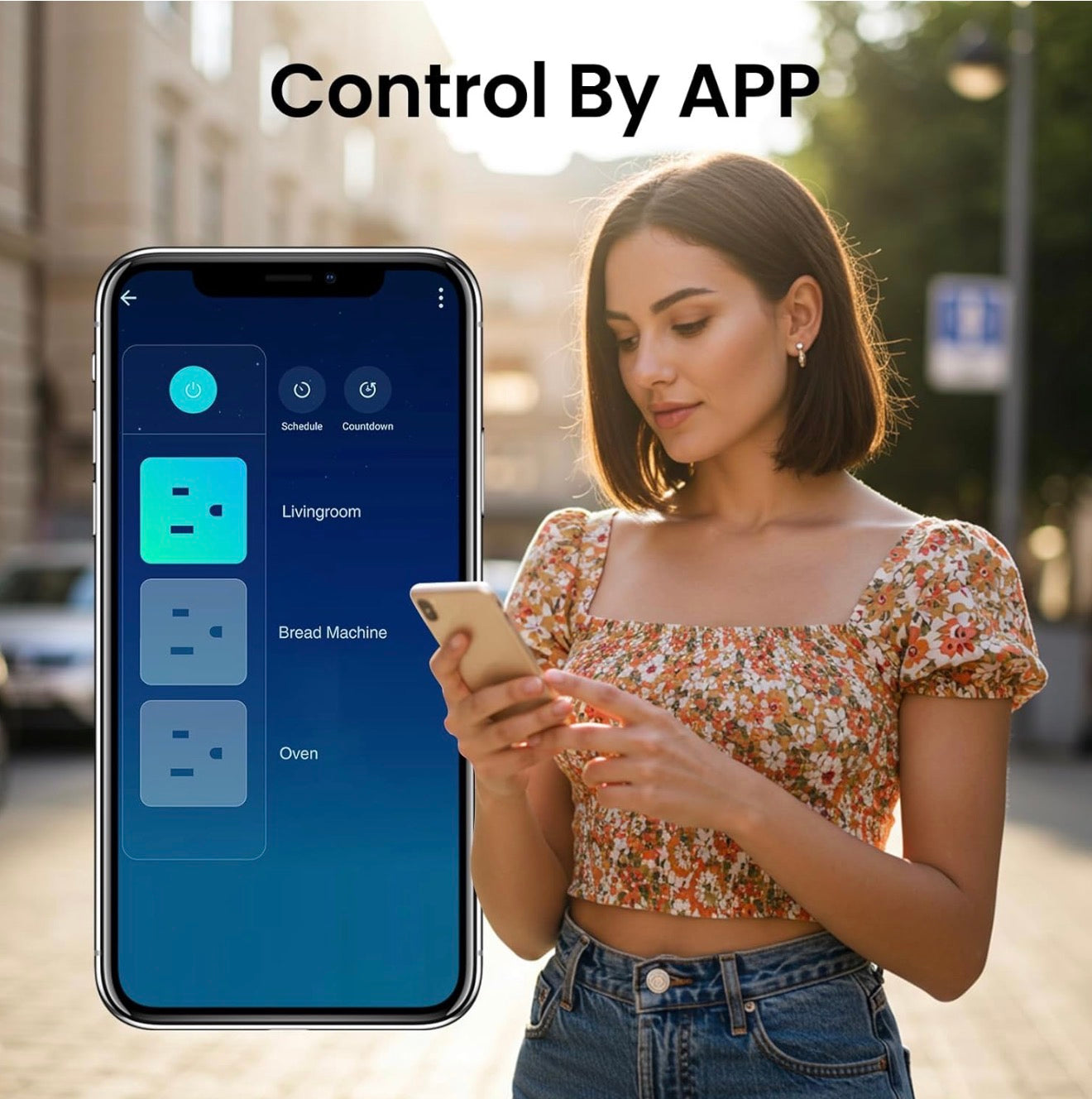 GHome Smart Power Strip 3 USB Ports and 3 Individually Controlled Smart Outlets WiFi Surge Protector Works with Alexa, Google Home, Home Office, Cruise Ship Travel Multi-Plug Extender Flat Plug 10A